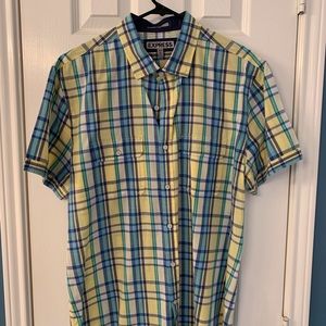 Express Fitted Short Sleeve Button Down